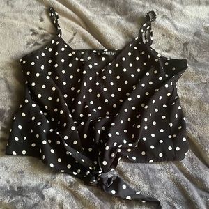 Polka dot crop tank